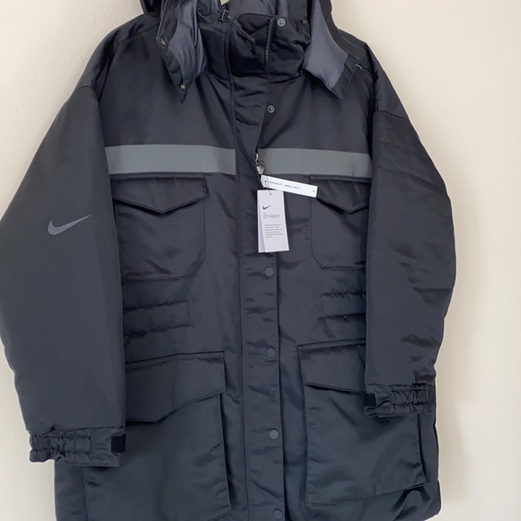 New Nike NSW City Ready Down-Fill black Parka jacket coat - Picture 5 of 8